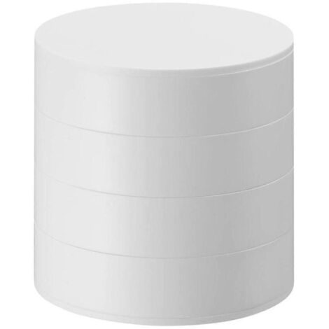 Boîte de rangement de bureau rotative à plusieurs niveaux avec couvercle BWhite (1/5)