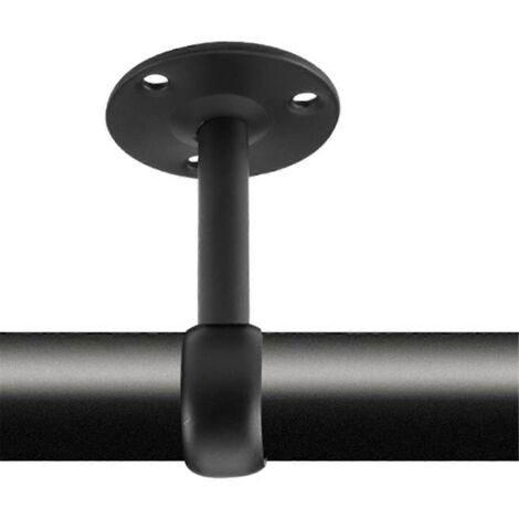 Support de tringle à rideaux au plafond pour tringle de 3,2 cm (8 pièces, noir) (1/5)