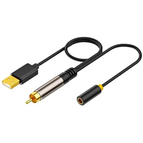 Câble auxiliaire audio coaxial numérique SPDIF plaqué or 3,5 mm femelle pour boîtier TV (voir illustration) (1/5)