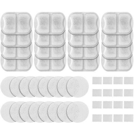 Filtres et éponges en acier inoxydable pour fontaines à eau pour animaux (lot de 16) (1/5)