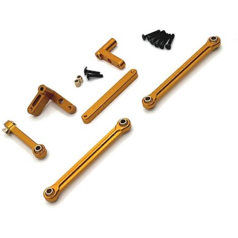 Kit de biellettes de direction améliorées pour voitures RC HOSPEED 1/14 toutes séries, couleur or (1/5)