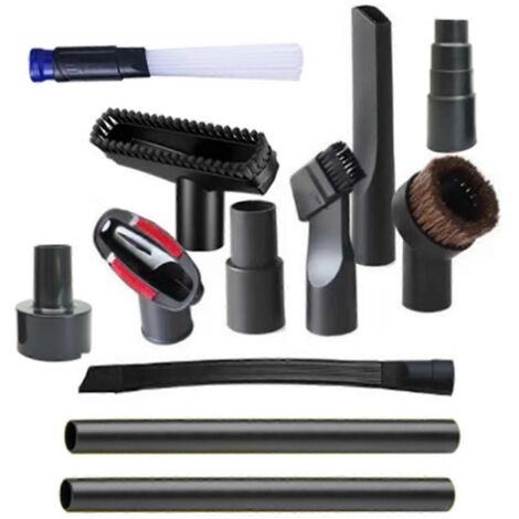 Brosse d'extension pour aspirateur de 1-1/4 pouce, embout suceur plat noir (1/5)