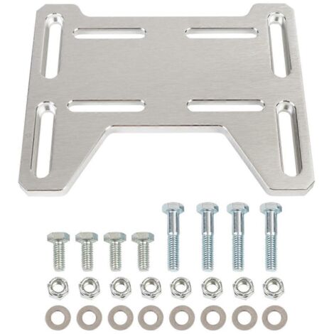Support de fixation moteur réglable, plaque de support argentée
