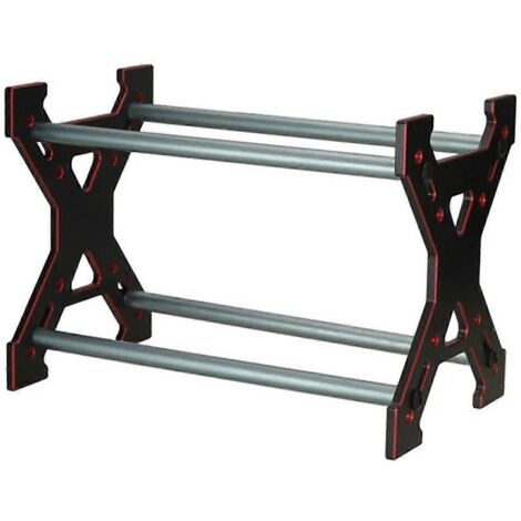 Étagère de rangement pour pneus et roues de voitures radiocommandées 1/24 et 1/18 Axial Toys (rouge)