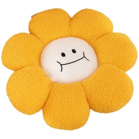 Coussin décoratif tournesol pour canapé, coussin de dossier doux et moelleux jaune (1/5)