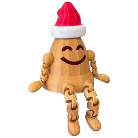 Poupée articulée de bureau imprimée en 3D, décorations de Noël, cadeau de fête (1/5)