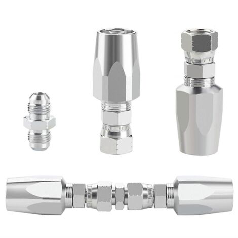 Kit de réparation de flexibles hydrauliques réutilisables (4 pièces), comme illustré. (1/5)