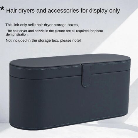Boîte de rangement marron adaptée aux sèche-cheveux et fers à friser (1/5)