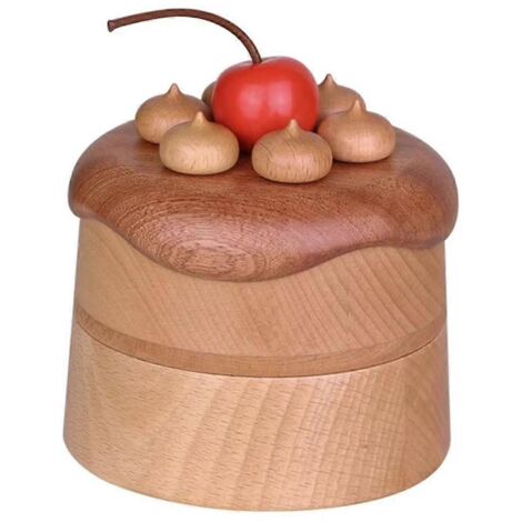 Boîte à bijoux motif gâteau aux cerises - Idéale pour ranger les boucles d'oreilles (voir photo) (1/5)