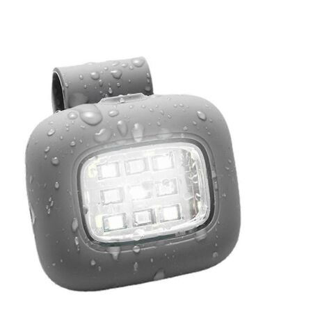 Lampe de course magnétique rechargeable USB, lampe frontale extérieure, lampe de course amusante grise (1/5)