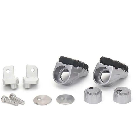 Repose-pieds avant pour moto V85TT, argent et noir (1/5)