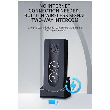 Interphone sans fil avec déverrouillage, interphone bidirectionnel 433 MHz, blanc (1/5)