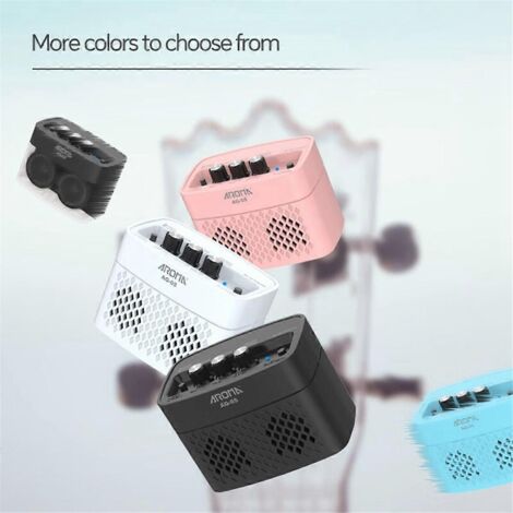 Amplificateur de guitare AROMA avec Bluetooth, canaux Clean et Overdrive, bleu (1/5)