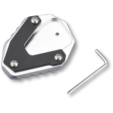Coussinet d'extension de béquille latérale pour moto, argenté et noir (voir photo) (1/5)
