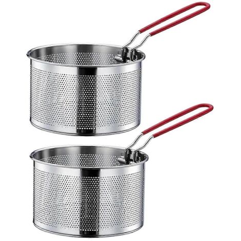 Panier à pâtes en acier inoxydable avec long manche (comme illustré) (1/5)