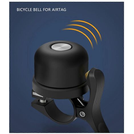 Sonnette de vélo AirTags anti-perte, noire (1/5)