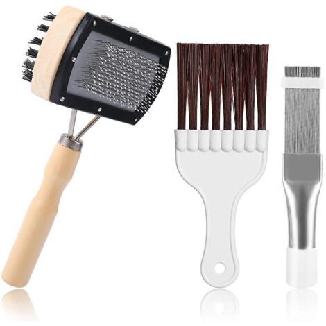 Brosse de nettoyage pour ailettes de climatiseur, brosse de nettoyage pour serpentins de réfrigérateur (voir illustration) (1/5)