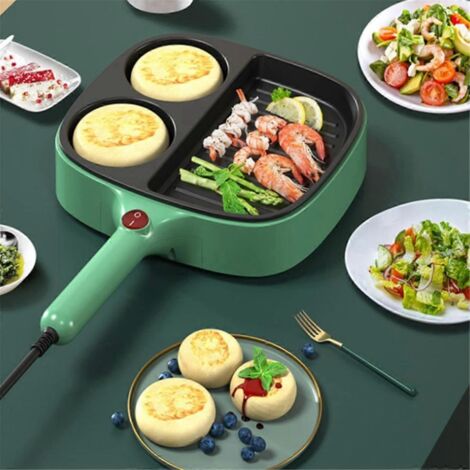 Poêle à omelette électrique 3 en 1, poêle à barbecue, cuiseur électrique, prise UE, prise CEU (1/5)