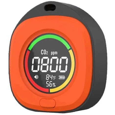 Détecteur de dioxyde de carbone K5C Mini, testeur de CO, écran LED, USB Typc-C, BOrange (1/5)