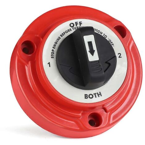 Sélecteur de batterie double pour voiture, bateau, camping-car, gros camion (rouge) (1/5)