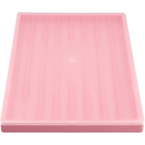 Boîte de rangement étanche pour touches de clavier avec couvercle rose (1/5)