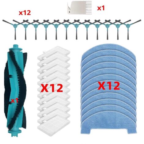 Rouleau principal, brosse latérale, filtre HEPA, pièces de rechange pour aspirateur (voir illustration) (1/5)