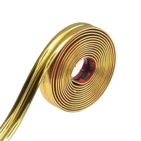 Bande adhésive décorative en PVC doré, 5 m, pour la protection des bords de meubles (1/5)