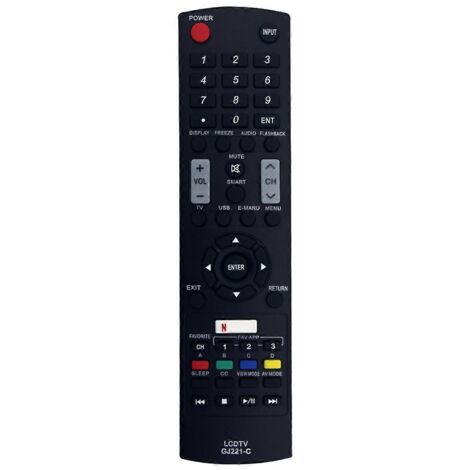 Télécommande de remplacement GJ221-C pour téléviseurs LC32LE653U et LC40LE653U (noire) (1/5)