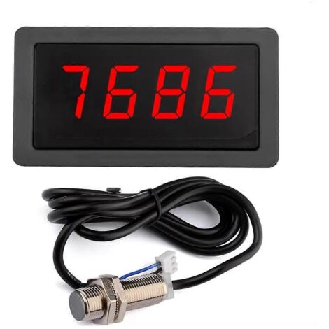 Tachymètre numérique LED 9999 tr/min, affichage couleur. (1/5)