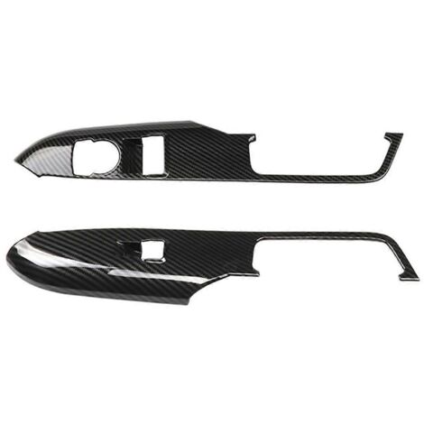 Garniture de panneau de commande de lève-vitre de voiture pour A, motif fibre de carbone (1/5)