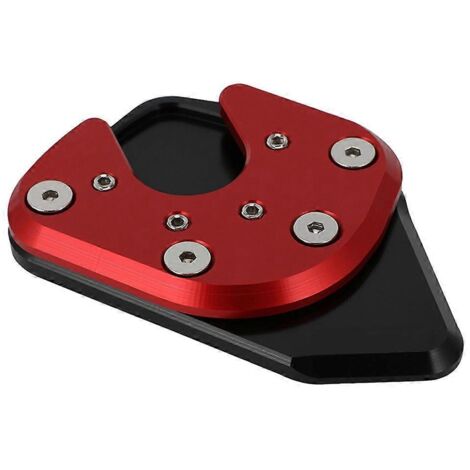 Plaque d'extension de béquille latérale pour moto rouge (1/5)
