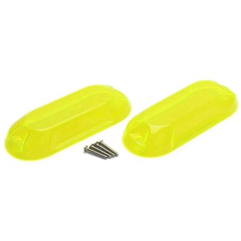 Grille de protection pour feu auxiliaire de moto jaune (1/5)