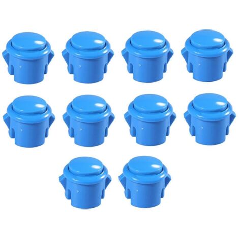 Lot de 10 boutons d'arcade réactifs de 30 mm, bleus (1/5)