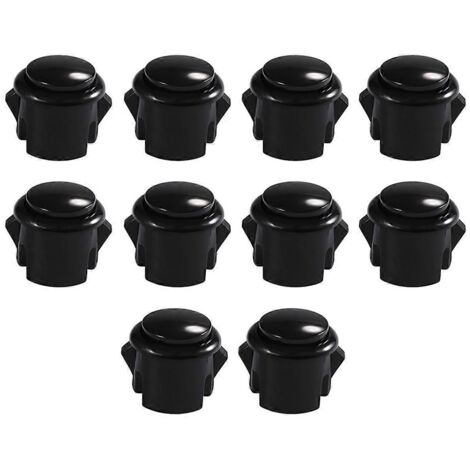 Lot de 10 boutons d'arcade réactifs de 30 mm, noirs (1/5)