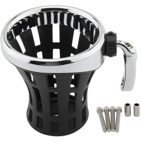 Accessoires moto : porte-bouilloire et porte-gobelet noir et argent. (1/5)
