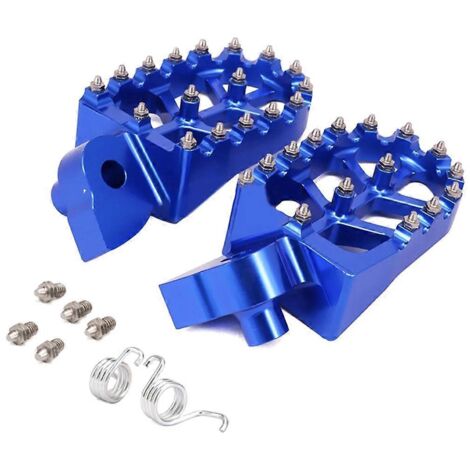 Repose-pieds CNC pour motos YZ65, YZ85, YZ125 et YZ250 (bleu) (1/5)