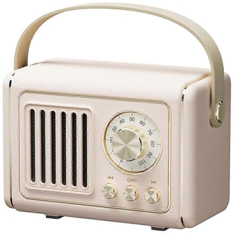 Mini enceinte Bluetooth rétro - Portable, sans fil, basses puissantes (voir photo) (1/5)