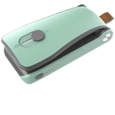 Scelleuse magnétique pour sacs à fermeture rapide, portable, rechargeable par USB, verte (1/5)