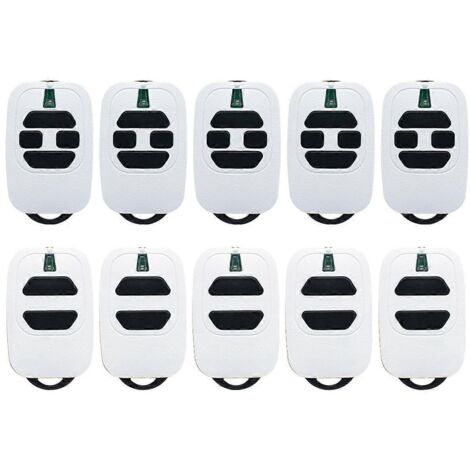 Lot de 10 télécommandes de porte de garage 433,92 MHz à code tournant (voir illustration) (1/5)