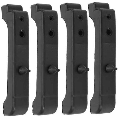 Lot de 4 coussinets isolants de montage de radiateur noirs (1/5)