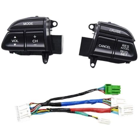 Bouton de commande audio au volant, interrupteur de régulateur de vitesse, noir (1/5)