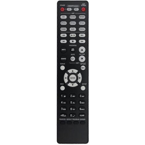 Télécommande de remplacement RC-1223 pour récepteur AV Surround (noir) (1/5)