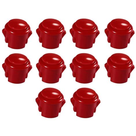 Lot de 10 boutons d'arcade réactifs de 30 mm, rouges (1/5)