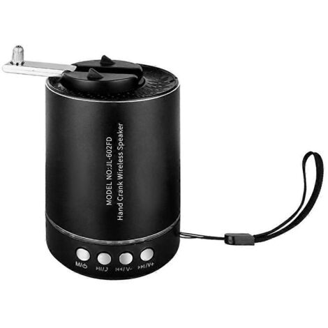 Enceinte Bluetooth à manivelle pour le camping en plein air (noir) (1/5)