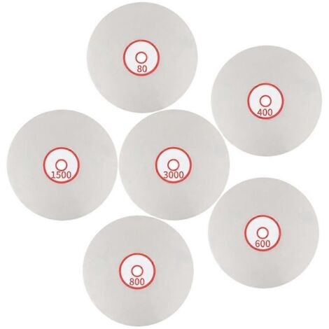 Kit de 6 disques de polissage diamantés, 6 pouces, plateau diamanté argenté (1/5)