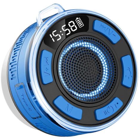 Enceinte Bluetooth sans fil bleue (1/5)