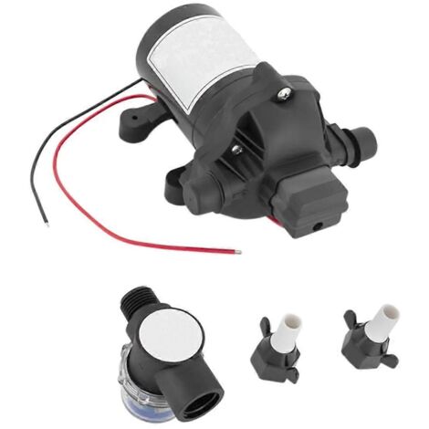 Pompe à membrane auto-amorçante 24 V pour l'irrigation agricole des caravanes (noire) (1/5)