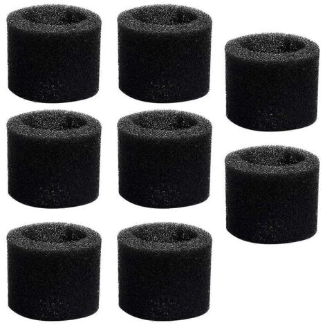 Lot de 8 mousses de rechange pour diffuseur de silencieux d'aspirateurs eau et poussière (noir) (1/5)