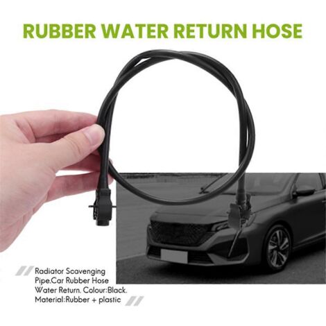 Tuyau de retour d'eau en caoutchouc pour radiateur de voiture, tuyau d'évacuation d'eau noir (1/5)