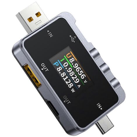 Testeur USB, voltmètre-ampèremètre numérique avec écran LCD (voir image) (1/5)